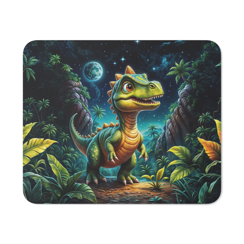 Tapis de Souris Bébé Dinosaure Jungle Nocturne Design Enfant Dino Mignon et Coloré