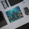 Tapis de Souris Château Sous-Marin Décor Mystique Océan Atlantide et Coraux Idée cadeau