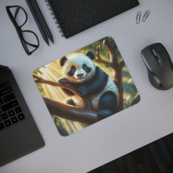 Tapis de Souris Panda Mignon dans un Arbre  Illustration Douce et Lumineuse  Cadeau Adorable pour Enfant, Étudiant, Bureau