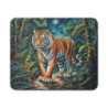 Tapis de Souris Tigre dans la Jungle  Illustration Artistique Nocturne Design Puissant & Élégant  Accessoire Déco ou Bureau