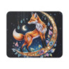 Tapis de Souris Renard Féerique sur Croissant de Lune Illustration Magique Nocturne  Décoration Mystique et Élégante