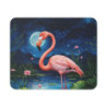 Tapis de Souris Flamant Rose & Lune  Design Poétique Nocturne Accessoire de Bureau ou Gaming