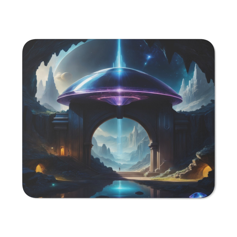 Tapis de Souris portail Galactique Futuriste avec Vaisseau Spatial  Univers Fantastique pour Bureau ou Gaming