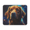 Tapis de Souris Chien Doré Galactique  Golden Retriever sur Fond de Galaxie  Design Unique pour Bureau ou Gaming