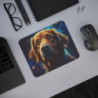 Tapis de Souris Chien Doré Galactique  Golden Retriever sur Fond de Galaxie  Design Unique pour Bureau ou Gaming