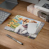 Tapis de Souris Chiot à la Campagne  Chien Mignon avec Fleurs Jaunes  Accessoire Bureau & Gaming