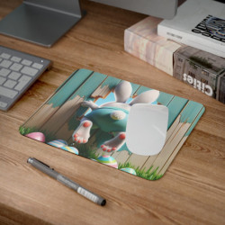 Tapis de Souris Lapin de Pâques Marrant  Humour & Printemps Tapis Bureau ou Gaming pour enfant et adulte