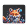 Tapis de Souris Renard Cosmique  Illustration Nocturne Fleurie  Design Fantastique et Mystique  Accessoire Bureau & Gaming