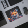 Tapis de Souris Renard Cosmique  Illustration Nocturne Fleurie  Design Fantastique et Mystique  Accessoire Bureau & Gaming