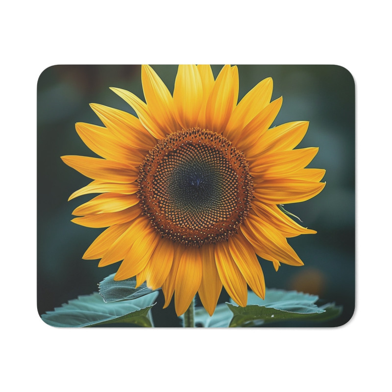 Tapis de Souris Tournesol Lumineux Fleur Jaune Nature Éclatante et Apaisante Accessoire Bureau Positif et Floral