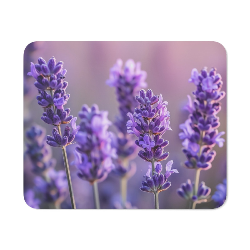 Tapis de Souris Lavande Provençale  Fleurs Violettes Ambiance Apaisante et Naturelle Accessoire Bureau Floral et Relaxant