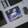 Tapis de Souris Licorne Féérique   Nuit Étoilée Illustration Magique et Enchantée  Accessoire Bureau Fantastique et Poétique