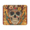 Tapis de Souris Crâne Mosaïque Fleurie  Design Bohème et Géométrique Accessoire Bureau Coloré et Mystique