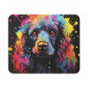 Tapis de Souris Chien Artistique Portrait Pop Art Coloré de Cocker Noir Idée cadeau
