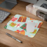 Tapis de Souris Noël Motif Cadeaux Colorés – Illustration Festive Hivernale avec Paquets Cadeaux, Flocons de Neige