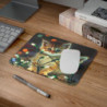 Tapis de Souris Noël Chaton  Deux Chatons avec Guirlande Lumineuse Accessoire de Bureau Hiver  Cadeau Mignon et Festif