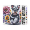 Tapis de Souris Welsh Terrier Sautant – Chien Mignon dans un Champ Fleuri Coloré