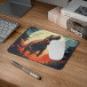 Tapis de Souris T-Rex Jurassic Dinosaure Tyrannosaure en Forêt sous Pleine Lune