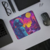 Tapis de Souris Astronaute Néon – Illustration Futuriste Colorée dans l’Espace