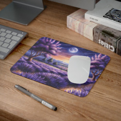 Tapis de Souris Champ de Lavande au Clair de Lune – Paysage Nocturne Poétique & Relaxant