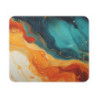 Tapis de Souris Abstrait Bleu et Orange Design Artistique Fluide et Coloré Accessoire Élégant pour Bureau, Gamer, Cadeau Déco