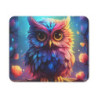 Tapis de Souris Chouette Magique Multicolore Hibou Féerique aux Yeux Géants