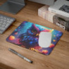 Tapis de Souris Chouette Magique Multicolore Hibou Féerique aux Yeux Géants