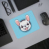 Tapis de Souris Chien Cartoon Mignon Bouledogue Blanc Rigolo Style Kawaii Accessoire Bureau Fun, Gamer ou Cadeau Original
