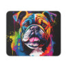 Tapis de Souris Bulldog Coloré Design Street Art Graffiti  Chien Pop Art