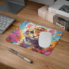 Tapis de Souris Kawaii Chaton Tigre  Design Mignon et Coloré – 22x18 cm