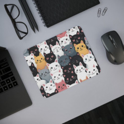 Tapis de Souris Chat Mignon Design Multichats Colorés – 22x18 cm