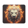 Tapis de Souris Lion en Feu – Illustration Puissante Flamboyante