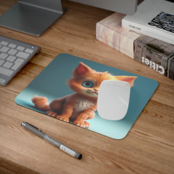 Tapis de Souris Chaton Mignon 22x18 cm – Design Adorable de Chat