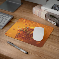 Tapis de souris 22x18 cm – Abeilles & Rayon de Miel