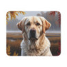 Tapis de souris 22x18 cm – Labrador Sable en Paysage Brumeux – Illustration Automnale