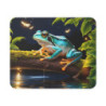 Tapis de souris 22x18 cm – Grenouille Nocturne et Lucioles – Illustration Nature