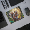 Tapis de souris 22x18 cm Écureuil dans Forêt Enchantée  Illustration Animalière Féérique