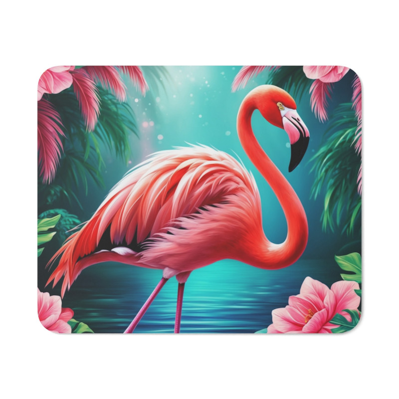 Tapis de souris 22x18 cm – Flamant Rose Tropical