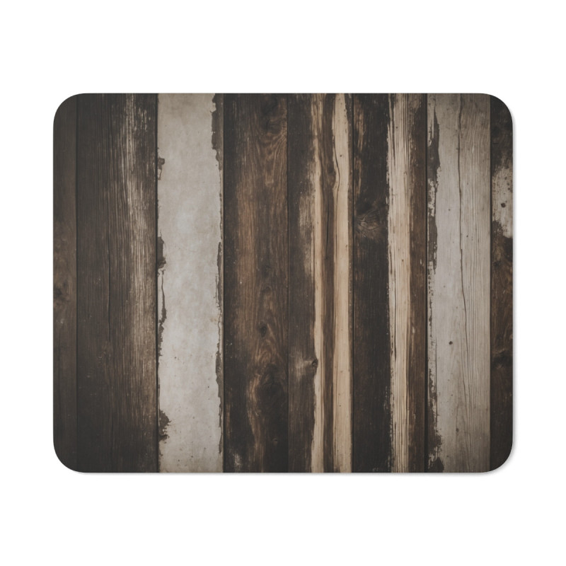 Tapis de souris 22x18 cm Bois Vieilli Vintage Design Rustique Élégant Surface Lisse, Base Antidérapante Idée cadeau