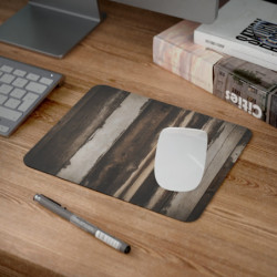 Tapis de souris 22x18 cm Bois Vieilli Vintage Design Rustique Élégant Surface Lisse, Base Antidérapante Idée cadeau