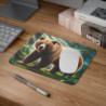 Tapis de souris 22x18 cm Ours Brun Majestueux en ForêtIllustration Nature Sauvage