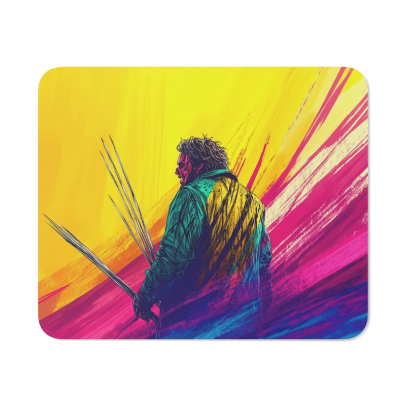 Tapis de souris 22x18 cm – Guerrier Néon – Style Pop-Art