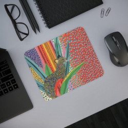 Tapis de souris 22x18 cm – Léopard Abstrait & Coloré – Design Artistique Moderne
