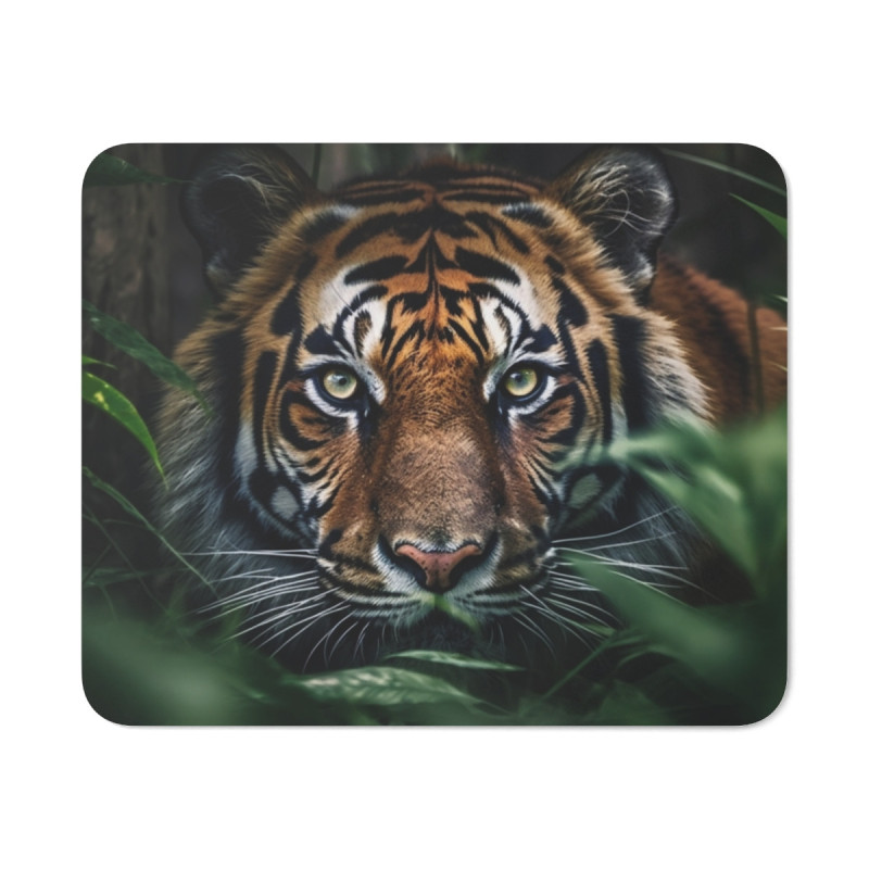 Tapis de souris 22x18 cm – Tigre dans la Jungle – Regard Intense