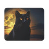 Tapis de souris 22x18 cm – Chat Noir & Lune Mystique – Thème Halloween