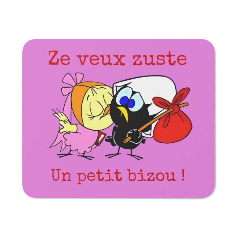 Tapis de souris 22x18 cm – Humour Cartoon Rétro – Calimero – Message Drôle