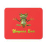 Tapis de souris 22x18 cm – Grenouille Zen sur Fond Rouge – « Soyons Zen » – Design Original