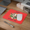 Tapis de souris 22x18 cm – Chèvre Fun & Message Drôle « Relax, I've Goat This » – Fond Rouge