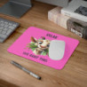 Tapis de souris 22x18 cm – Chèvre Kawaii & Jeu de Mots « Relax, I've Goat This » – Fond Rose