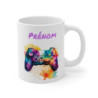 Mug Gamer Personnalisable Prénom – Tasse Manette Colorée 11oz Cadeau Geek Enfant Ado